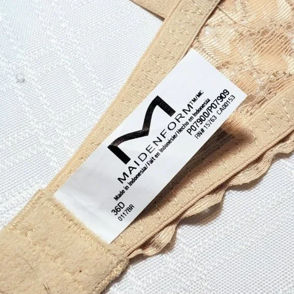 Maidenform Bras Women T-Shirt Demi Coverage Underwire Nude 36D Cup Comfort Bra - Picture 8 of 11